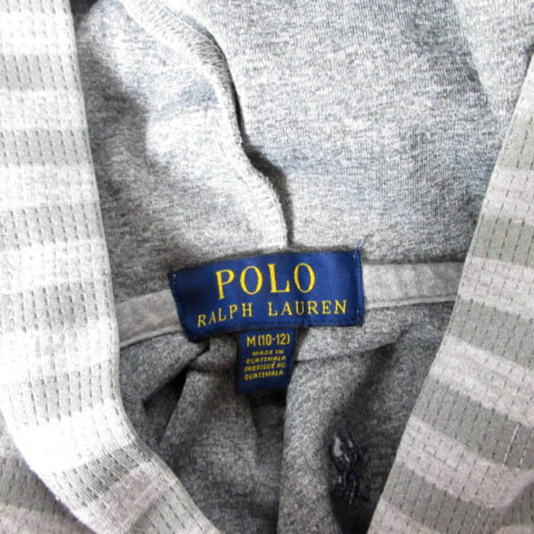 POLO RALPH LAUREN(ポロラルフローレン)のポロ ラルフローレン カットソー パーカー フーディー ボーダー グレー  レディースのトップス(カットソー(長袖/七分))の商品写真