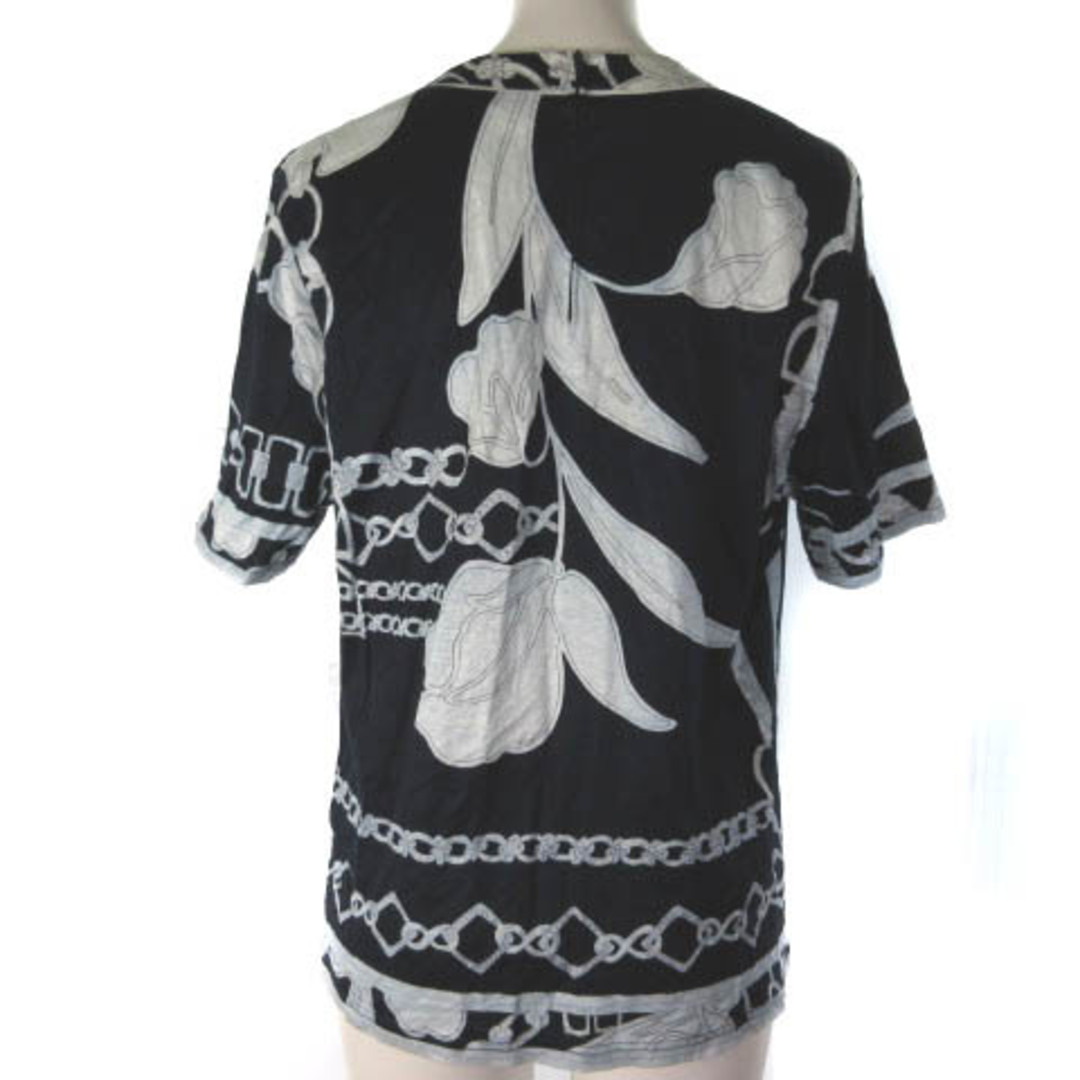 LEONARD - レオナール ファッション カットソー 半袖 花柄 チェーン 