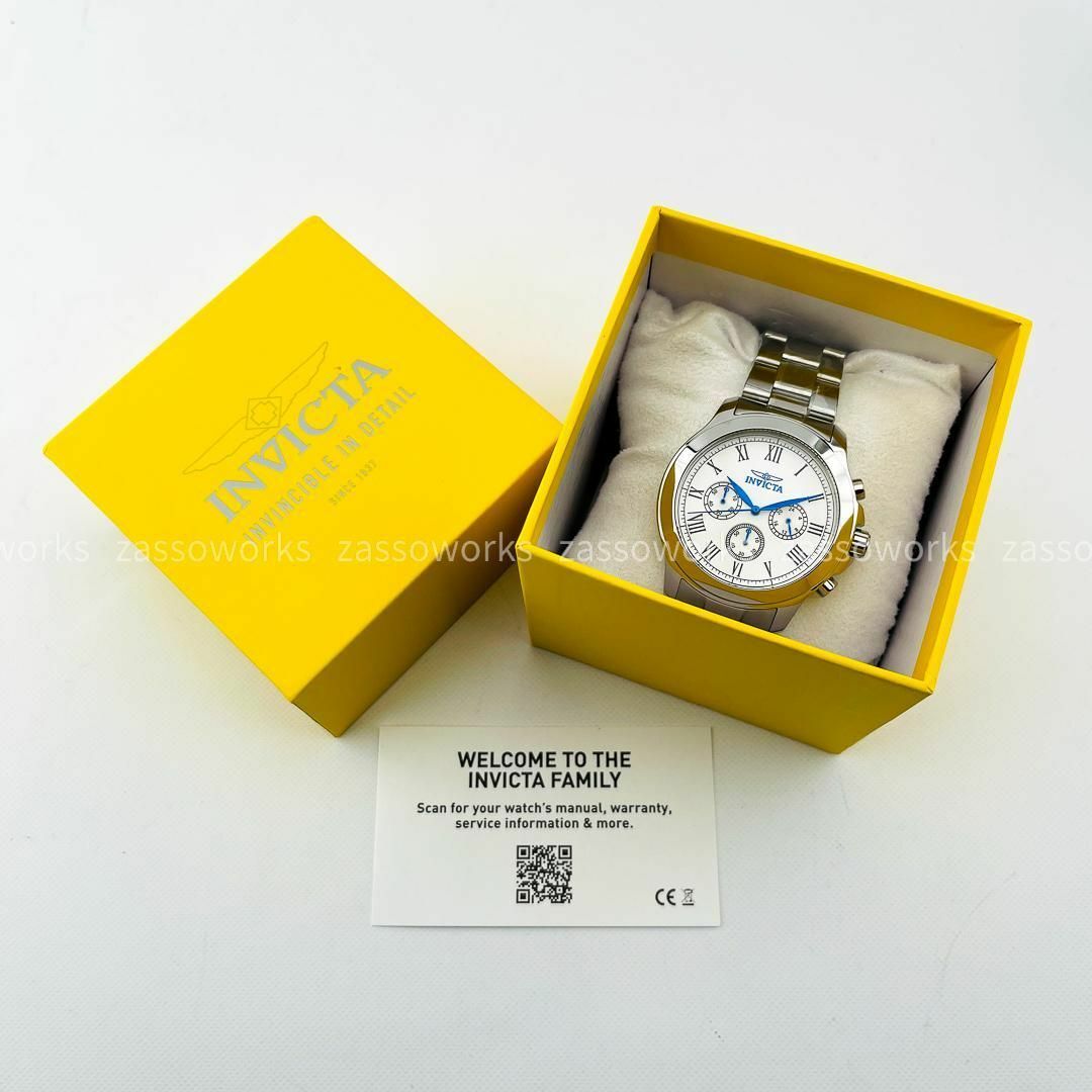 INVICTA(インビクタ)のAB20 インビクタ メンズブランド腕時計 シルバー クロノグラフ 人気モデル メンズの時計(腕時計(アナログ))の商品写真