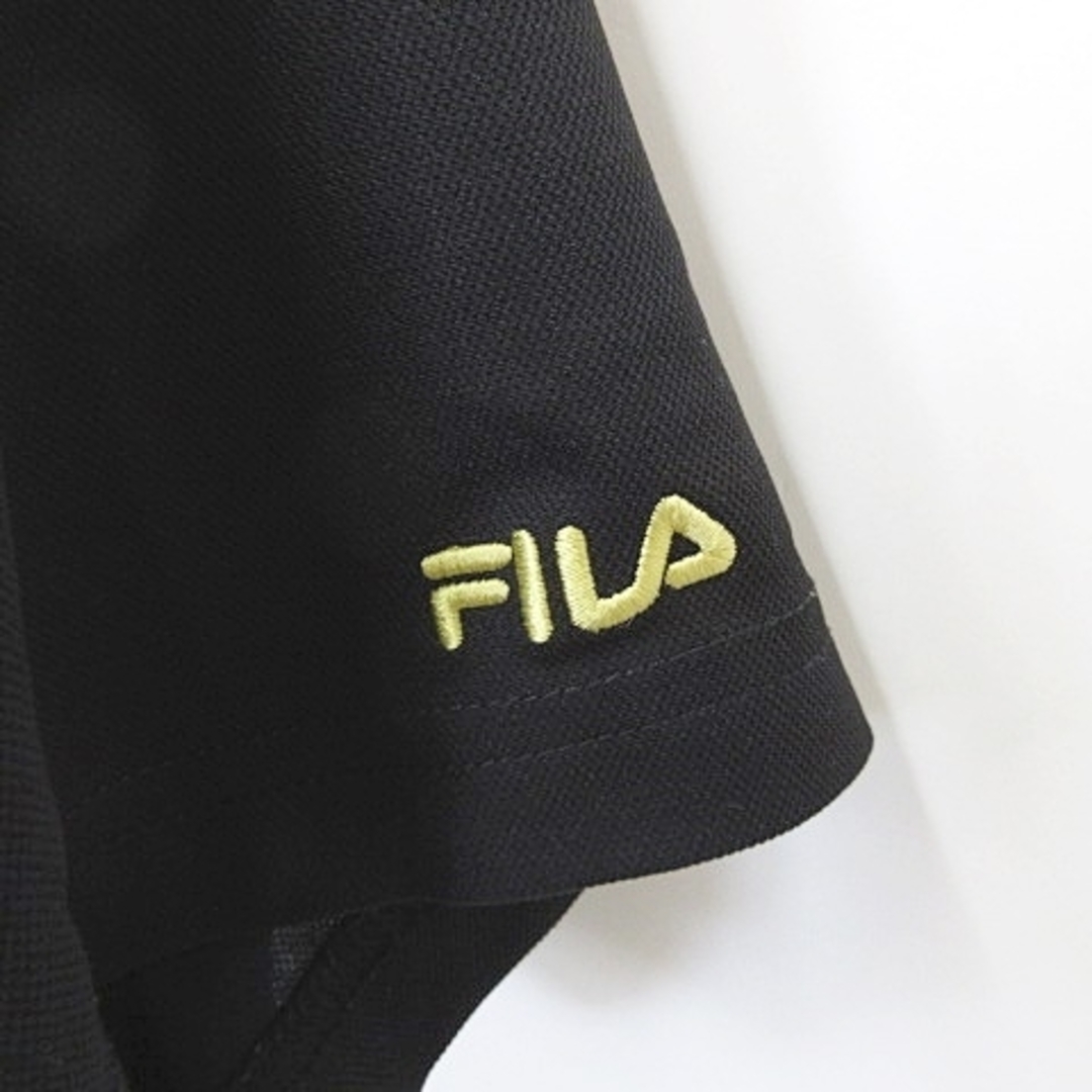 FILA(フィラ)のFILA GOLF ゴルフ ポロシャツ 半袖 ボタンダウン 黒 ブラック LL スポーツ/アウトドアのゴルフ(ウエア)の商品写真