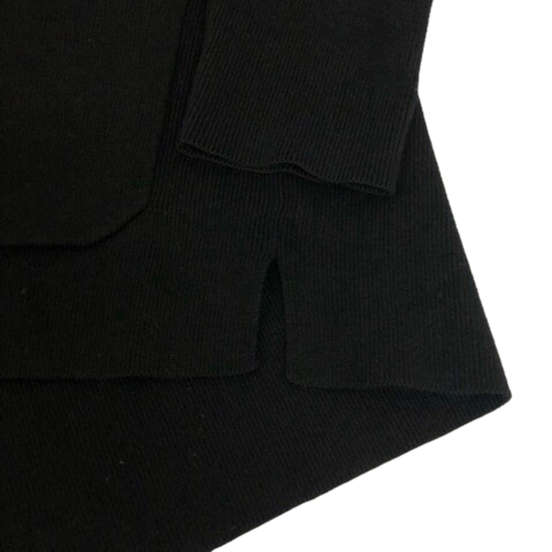 nano・universe(ナノユニバース)のナノユニバース カーディガン ニットジャケット サイドスリット 長袖 M 黒 メンズのトップス(カーディガン)の商品写真