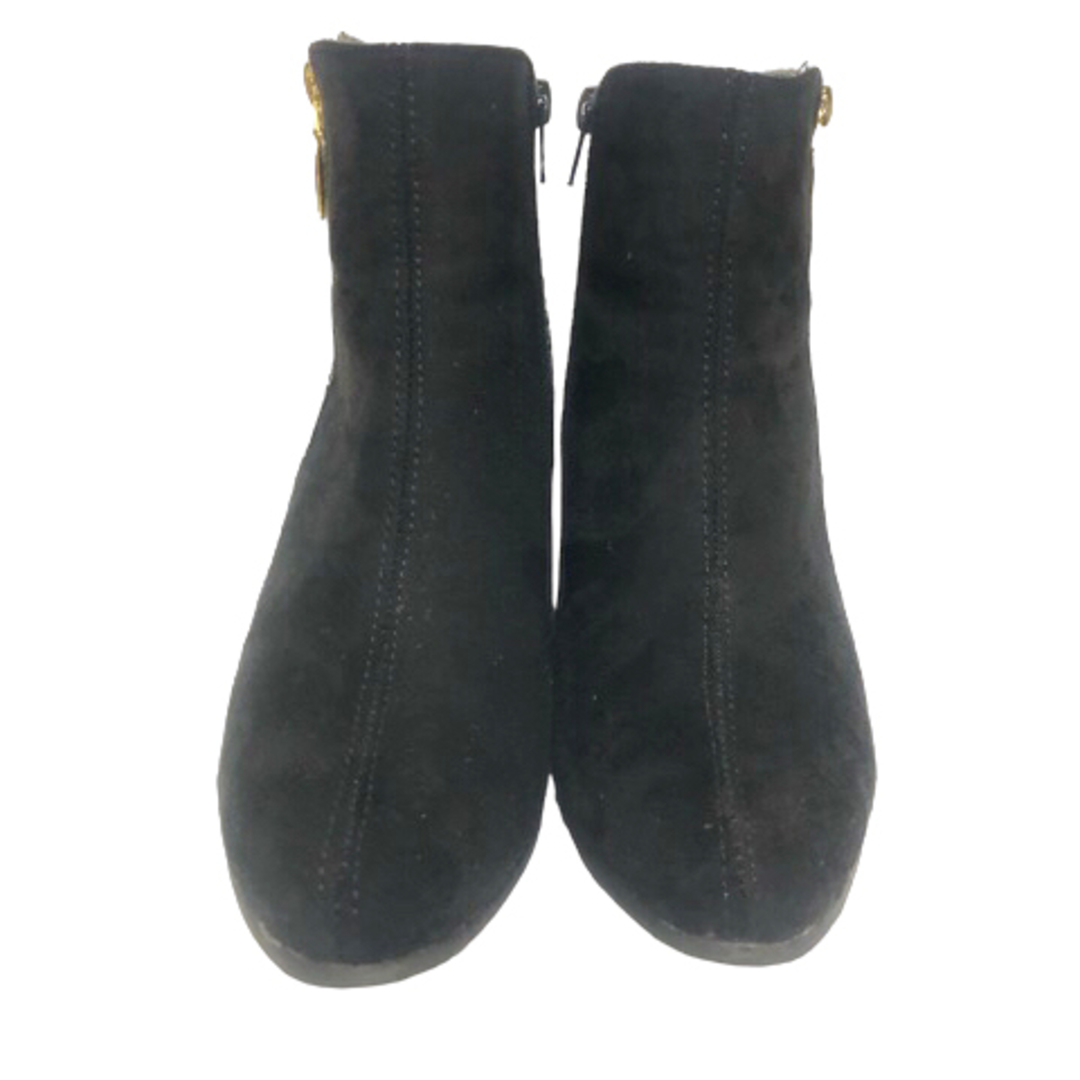 Harris Tweed ショートブーツ チェック 切替 L ブラック グレー  レディースの靴/シューズ(ブーツ)の商品写真