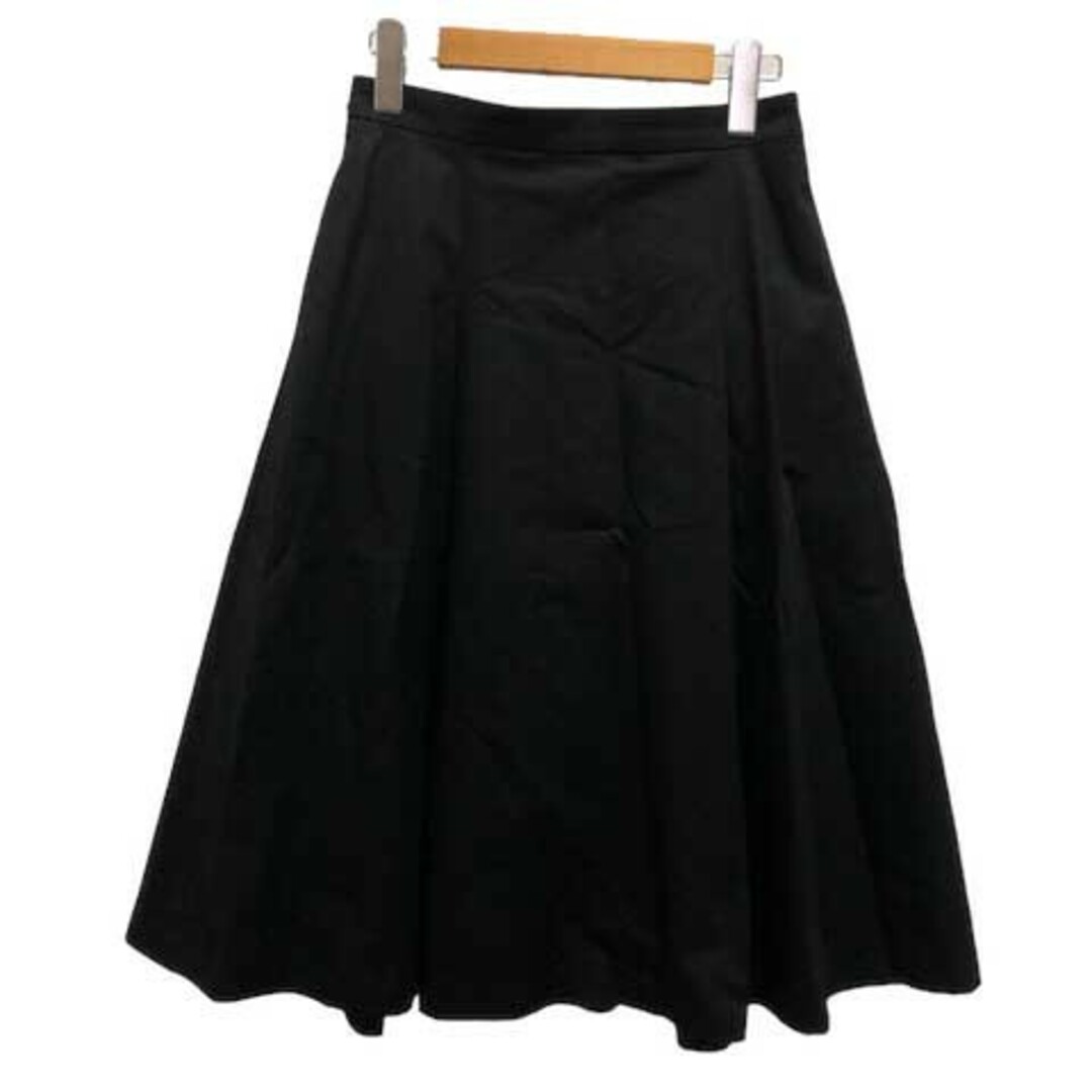 kumikyoku（組曲）(クミキョク)のクミキョク 組曲 スカート フレア プリーツ 無地 ミディ丈 2 黒 レディース レディースのスカート(その他)の商品写真