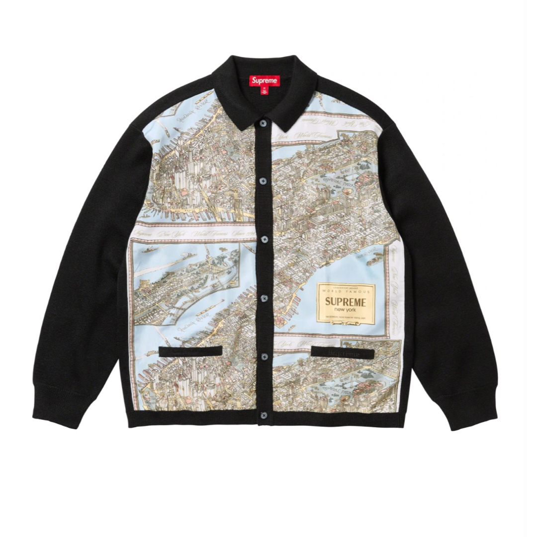 Supreme(シュプリーム)のSupreme Silk Map Cardigan Mサイズ （新品未使用） メンズのトップス(カーディガン)の商品写真