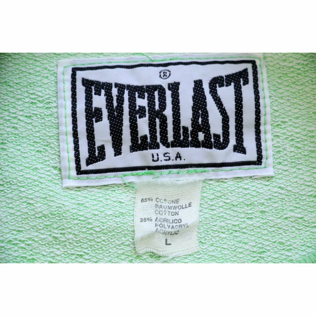 EVERLAST(エバーラスト)のイタリア製 EVERLAST ツートン 半袖 スウェット 薄緑×緑 L★オールド ユーロ ヨーロッパ パステル ニューヨーク ブロンクス メンズのトップス(スウェット)の商品写真