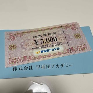 早稲田アカデミー株主優待券　5000円分(その他)