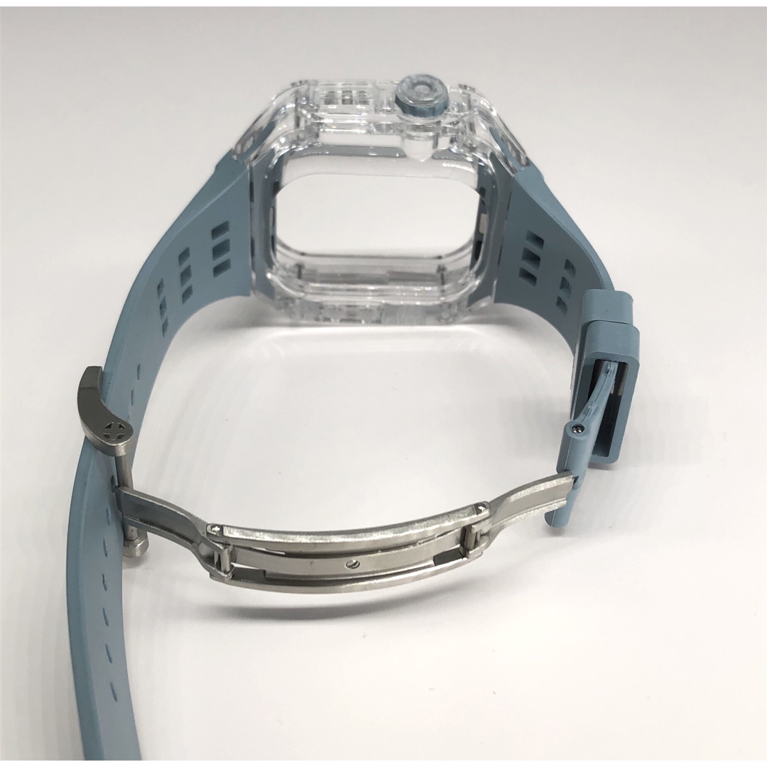 Apple Watch グレー　ヴァイトンラバーバンド　ケース　ウルトラ メンズの時計(ラバーベルト)の商品写真
