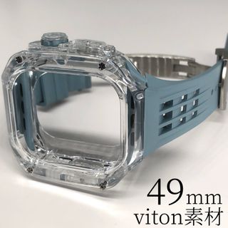 Apple Watch グレー　ヴァイトンラバーバンド　ケース　ウルトラ(ラバーベルト)