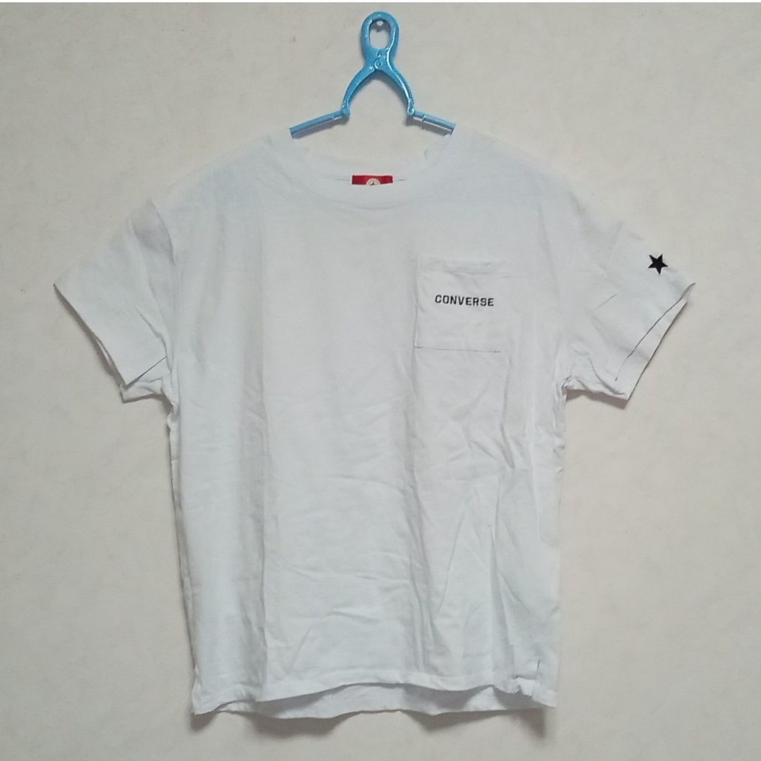 CONVERSE(コンバース)のCONVERSE　コンバース　白半袖Tシャツ　Lサイズ レディースのトップス(Tシャツ(半袖/袖なし))の商品写真