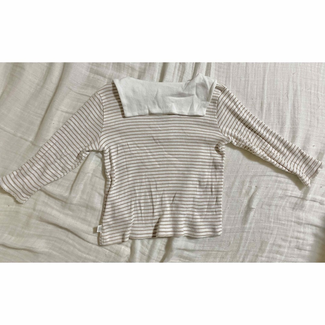 バースデイ(バースデイ)のCottoli タッセル襟 ボーダー ロンＴ ベビー キッズ キッズ/ベビー/マタニティのベビー服(~85cm)(シャツ/カットソー)の商品写真