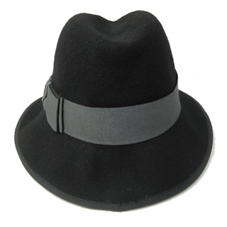 DIESEL - ディーゼル 美品 中折れ帽子 ウールハット リボン 装飾 黒