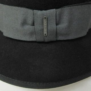 DIESEL - ディーゼル 美品 中折れ帽子 ウールハット リボン 装飾 黒