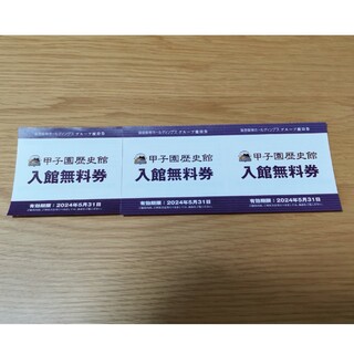 甲子園歴史館 入館無料券 3枚セット(美術館/博物館)