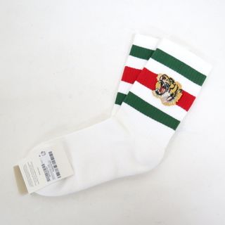 グッチ(Gucci)の【GUCCI】グッチ 靴下 タイガー ホワイト ストレッチコットン 450039 4G482/md15786ar(ソックス)