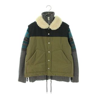 サカイ(sacai)のサカイ  22AW  Padded  Geometric Knit Blouson  22-02913M パデッドベストドッキングニットジャケットブルゾン メンズ 1(ブルゾン)