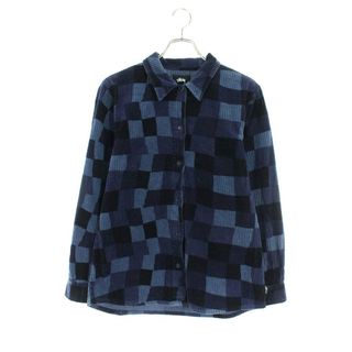 ステューシー(STUSSY)のステューシー コーデュロイブロックチェック長袖シャツ メンズ M(シャツ)