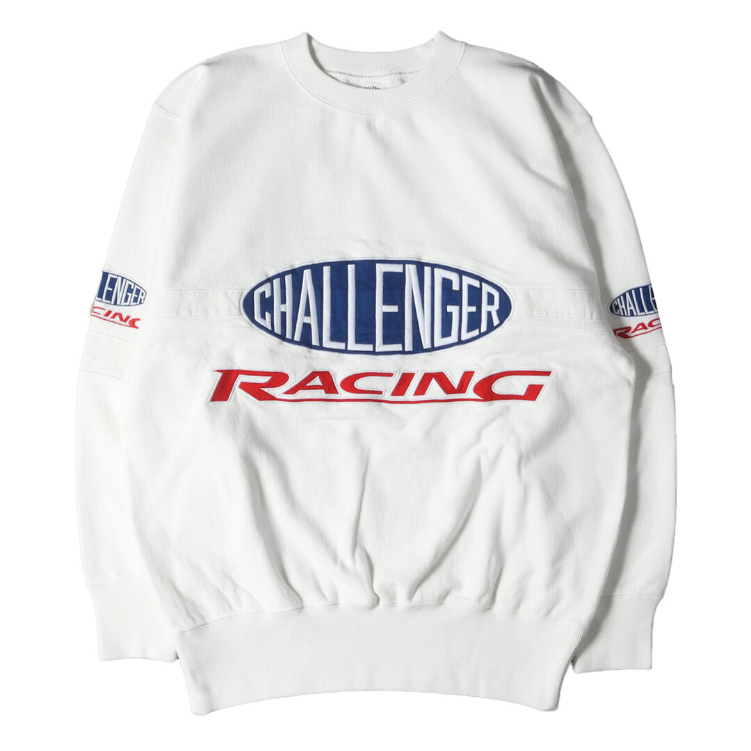 新品 CHALLENGER チャレンジャー スウェット サイズ:S 23AW オーバルロゴ レーシング クルーネック スウェット CMC RACING SWEAT ホワイト 白 トップス トレーナー カットソー カジュアル ブランド【メンズ】トップス