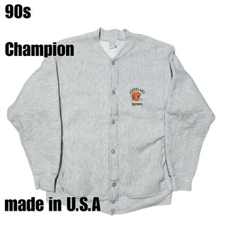 チャンピオン(Champion)の90s Champion　リバースウィーブ　スナップボタン　スウェット　サイズL(スウェット)