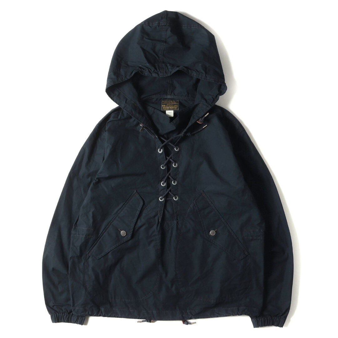 RRL(ダブルアールエル)のRRL ダブルアールエル ジャケット サイズ:S U.S.NAVY ベンタイル レインパーカー アウター プルオーバー ジャケット ネイビー 紺 ラルフローレン【メンズ】【中古】 メンズのジャケット/アウター(ミリタリージャケット)の商品写真