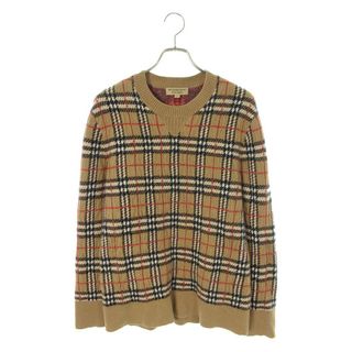 バーバリー(BURBERRY)のバーバリー  18AW  8005117 ノヴァチェックカシミヤニット メンズ L(ニット/セーター)