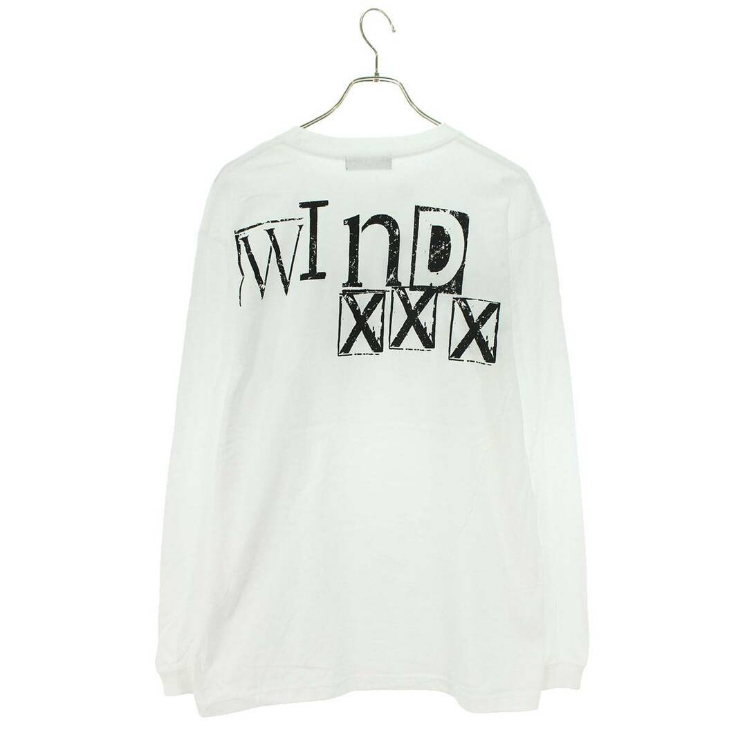 ゴッドセレクショントリプルエックス ×ウィンダンシー WIND AND SEA ロゴプリント長袖カットソー メンズ L