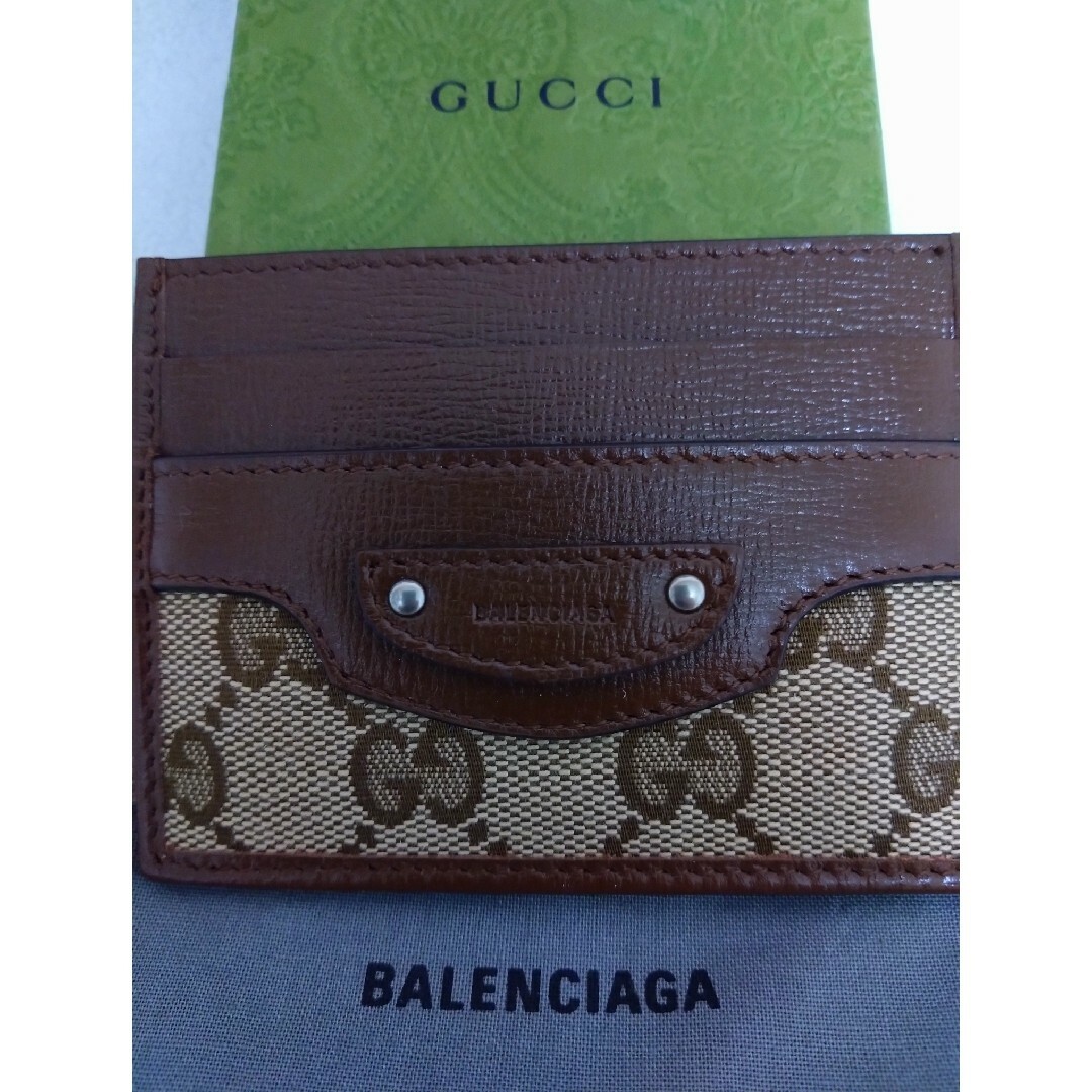 Gucci(グッチ)のGUCCI　バレンシアガ　コラボ　カードケース レディースのファッション小物(名刺入れ/定期入れ)の商品写真