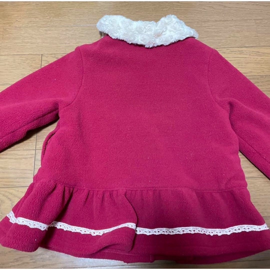 Souris(スーリー)のスーリー　赤色、ラズベリー色コート110 キッズ/ベビー/マタニティのキッズ服女の子用(90cm~)(ジャケット/上着)の商品写真