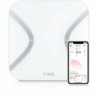 体重計 ヘルスメーター はかり FiNC スマホ連動 体組成計 自動記録(体重計/体脂肪計)