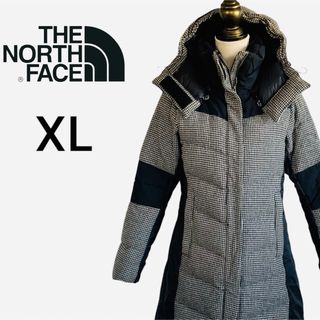 ザノースフェイス(THE NORTH FACE)のノースフェイス ダウンコート ダウンジャケット ウール チェック XL(ダウンコート)