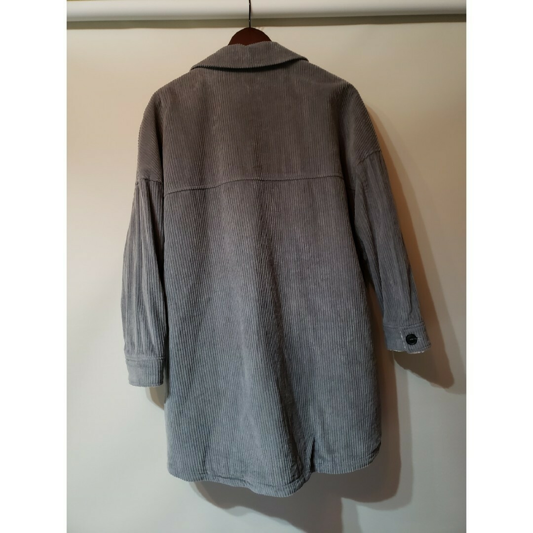 ZARA コーデュロイ×内側ボアジャケットコート ブルーLコート ジャケット ZARA コーデュロイ×内側ボアジャケットコート ブルーLコート ジャケット