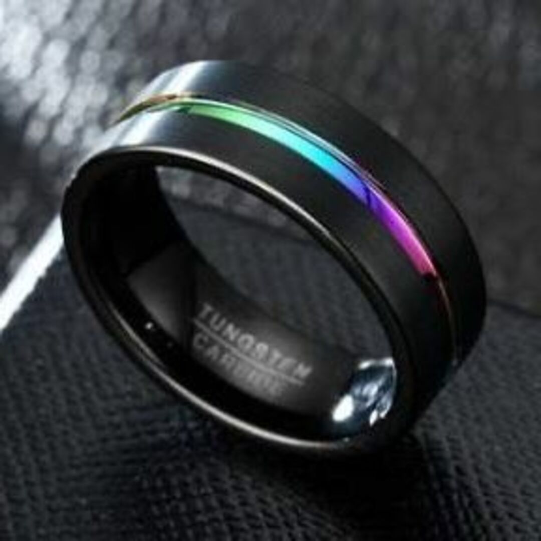 【A180】リング　アクサセリー　メンズ　指輪　ブラック　黒　20号 メンズのアクセサリー(リング(指輪))の商品写真