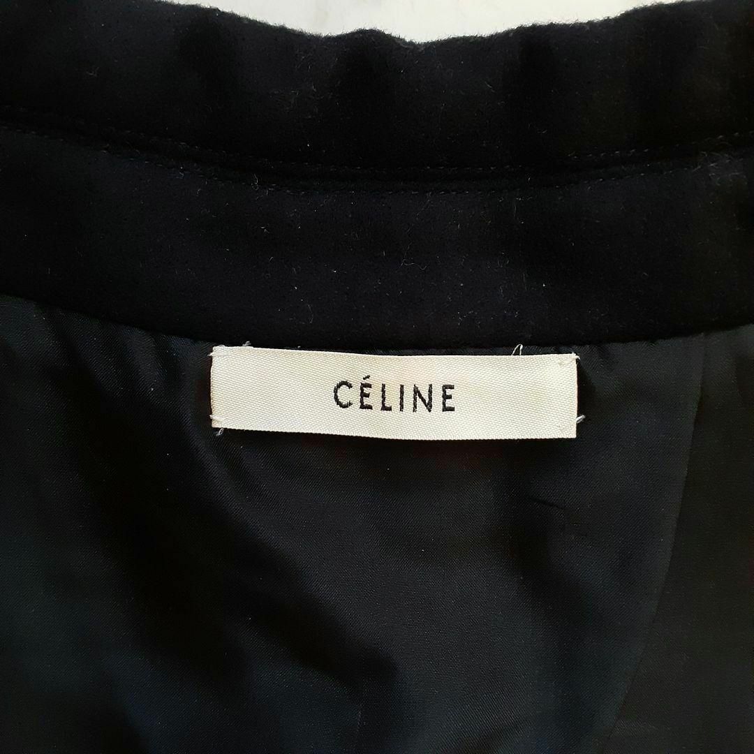 celine(セリーヌ)のセリーヌ　カシミヤ＆ウール　ピーコート　ネイビー レディースのジャケット/アウター(ピーコート)の商品写真