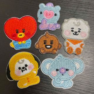 BTS/BT21のアイロンワッペン　刺繍ワッペン(アイドルグッズ)