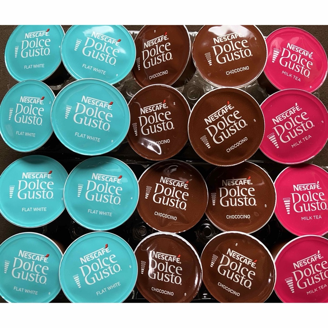 Nestle(ネスレ)のミルクティー　フラットホワイト　チョコチーノ　ネスカフェドルチェグストカプセル 食品/飲料/酒の飲料(コーヒー)の商品写真