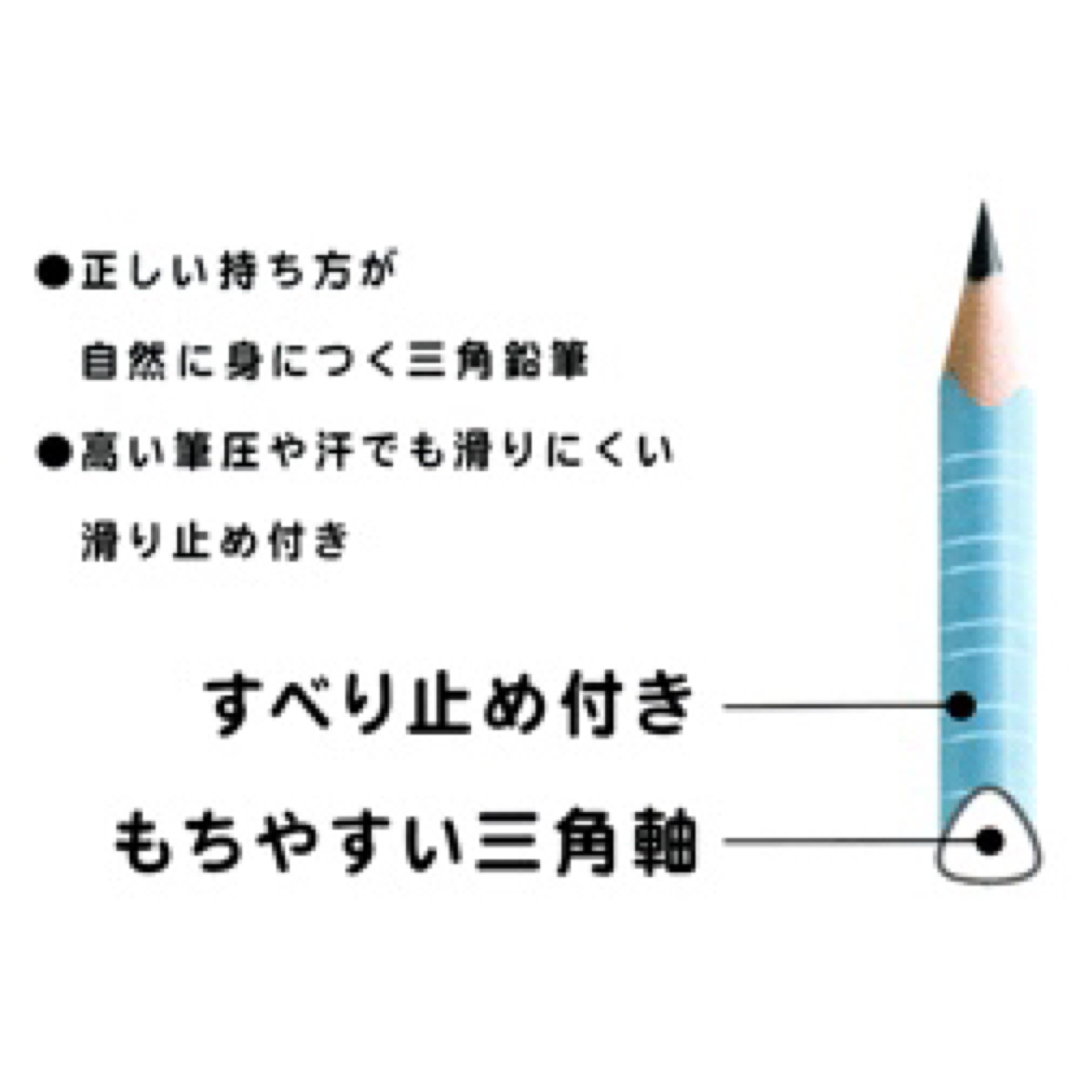 サクラクレパス(サクラクレパス)の３箱　サクラクレパス　三角軸　B かきかたえんぴつ　ブルー エンタメ/ホビーのアート用品(鉛筆)の商品写真