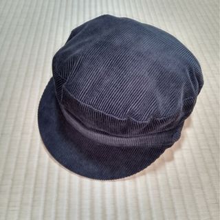 カンゴール(KANGOL)のカンゴール キャスケット コーデュロイ ブラック Mサイズ イングランド製(キャスケット)