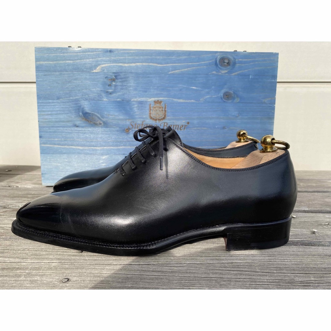 STEFANO BEMER(ステファノベーメル)のstefano Bemer ステファノベーメル　ホールカット　25.5 ブラック メンズの靴/シューズ(ドレス/ビジネス)の商品写真