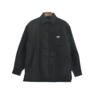 プラダ(PRADA)のPRADA プラダ ブルゾン（その他） 36(XS位) 黒(総柄) 【古着】【中古】(その他)