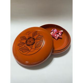 昭和レトロ　山中漆器　菓子皿(漆芸)