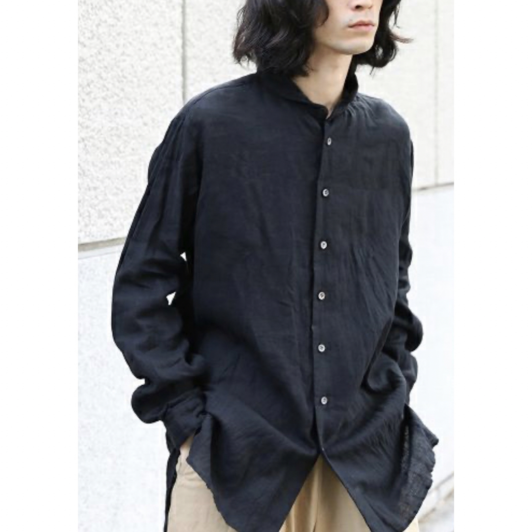 スズキタカユキ　one piece shawl collar shirt44cm身幅