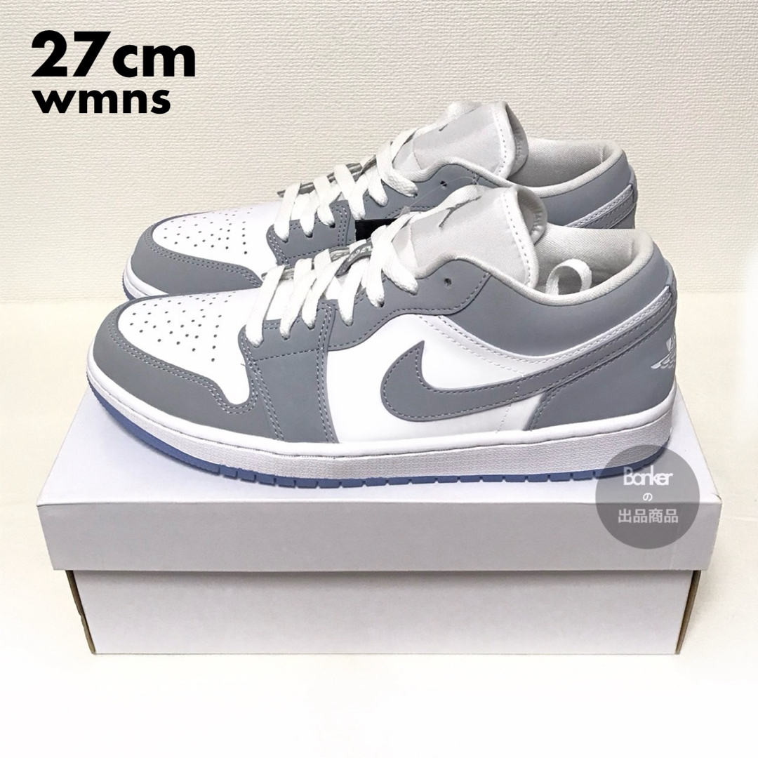 NIKE(ナイキ)の27cm《新品》NIKE WMNS AIR JORDAN 1 LOW グレー メンズの靴/シューズ(スニーカー)の商品写真