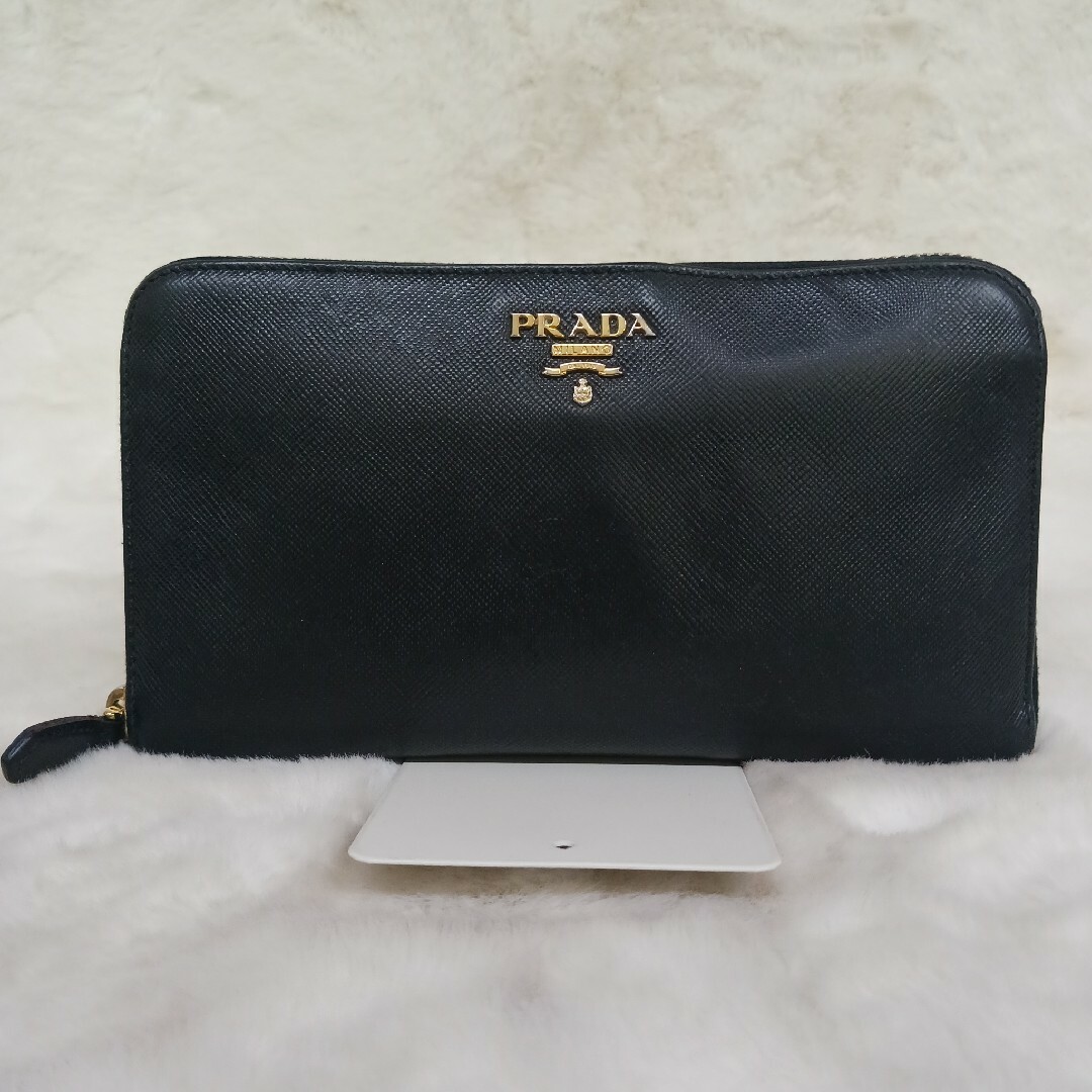 PRADA - 良品 PRADA サフィアーノレザー ラウンドファスナー 長財布