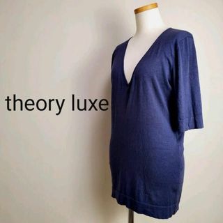 theory luxe セオリーリュクスレディースMブルーカットソー(Tシャツ(長袖/七分))