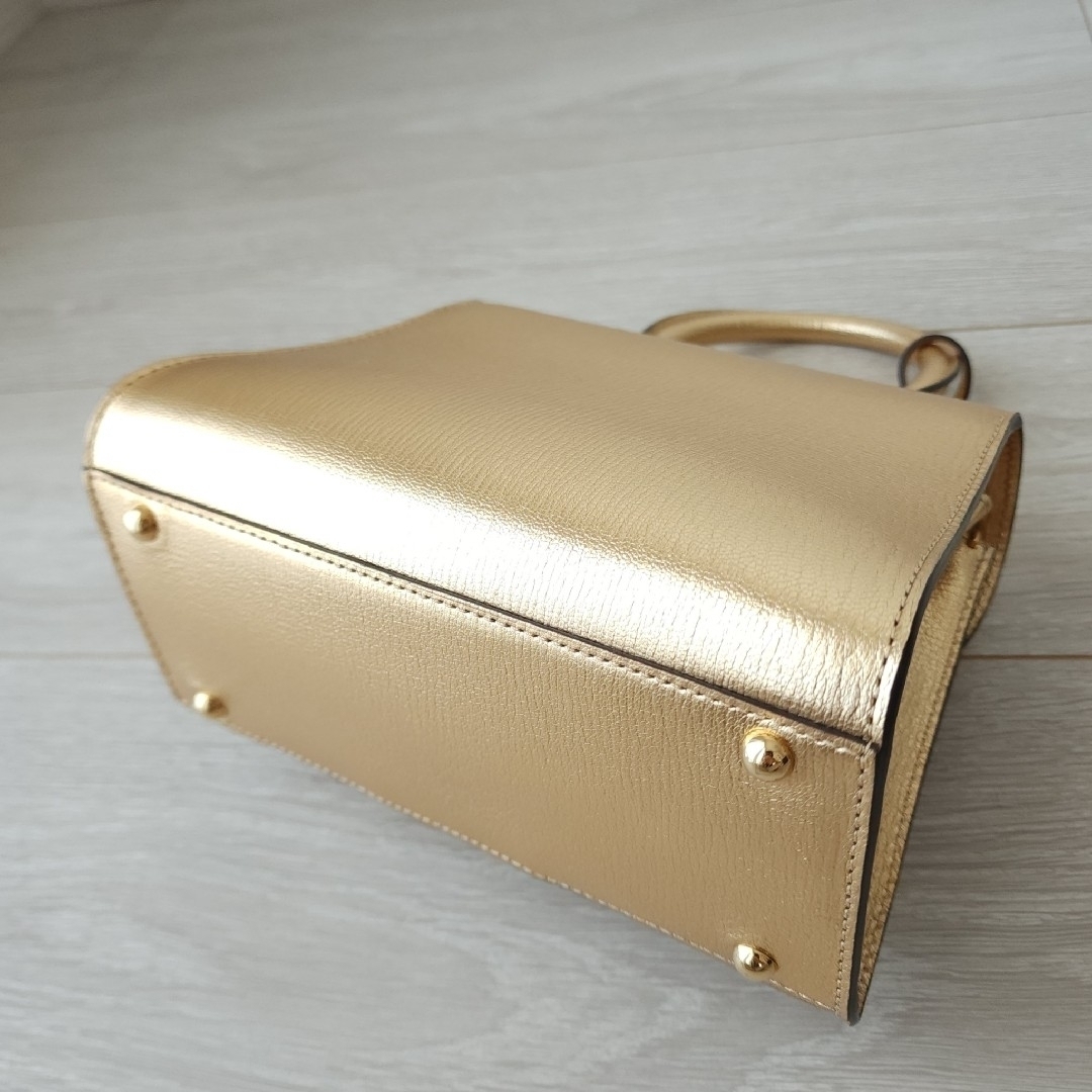 DELVAUX - 極美品【デルヴォー】ブリヨン ミニ ゴールデン DELVAUX - 極美品【デルヴォー】ブリヨン ミニ ゴールデン