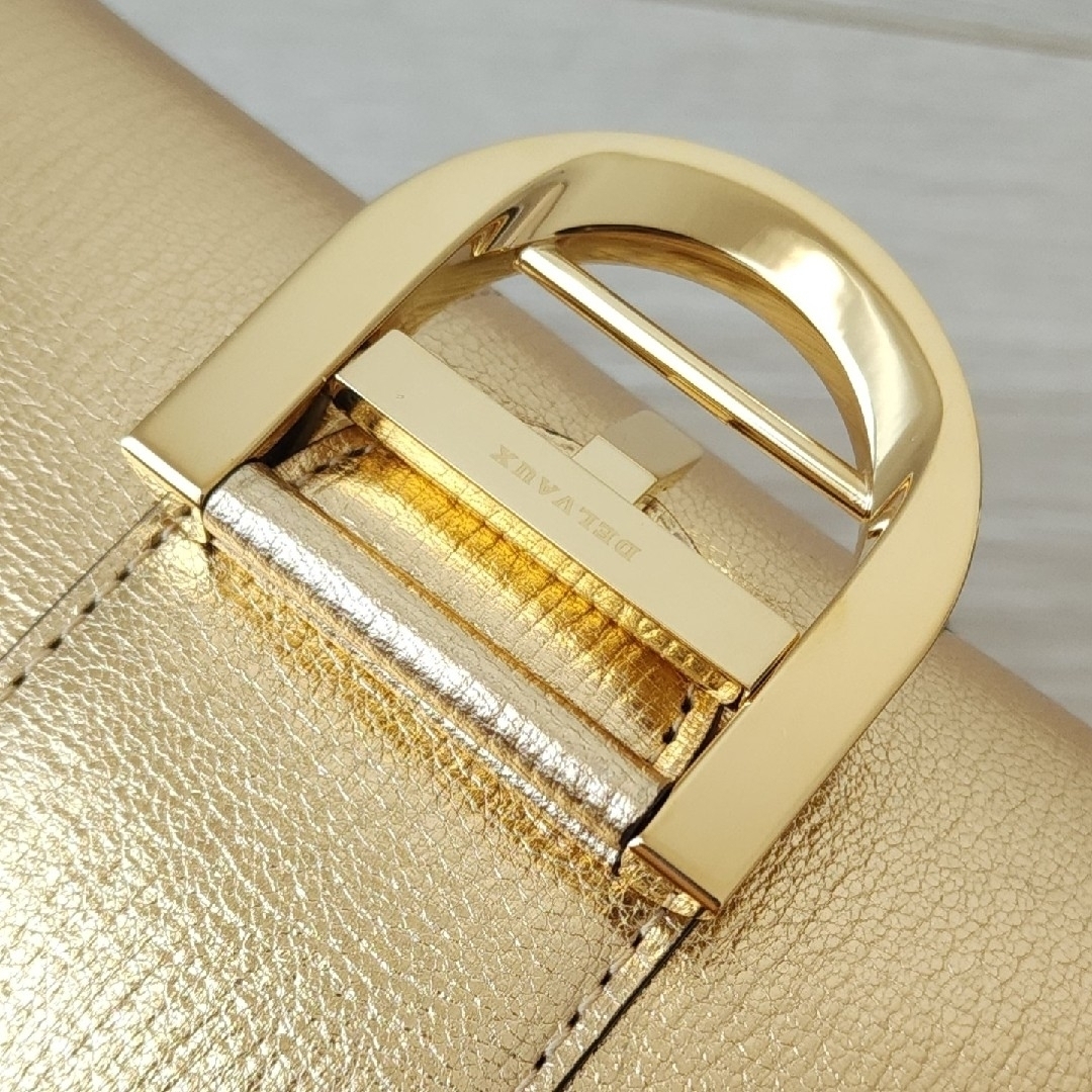 DELVAUX - 極美品【デルヴォー】ブリヨン ミニ ゴールデン DELVAUX - 極美品【デルヴォー】ブリヨン ミニ ゴールデン