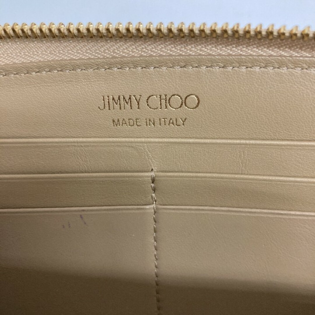 JIMMY CHOO(ジミーチュウ)の★JIMMY CHOO ジミーチュウ 長財布 レザー メタル ラインストーン ゴールド スタースタッズ ラウンドファスナー レディースのファッション小物(財布)の商品写真