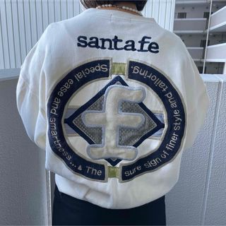 サンタフェ(Santafe)の90s santafe サンタフェ スウェットトレーナーM3オフホワイト刺繍ロゴ(スウェット)