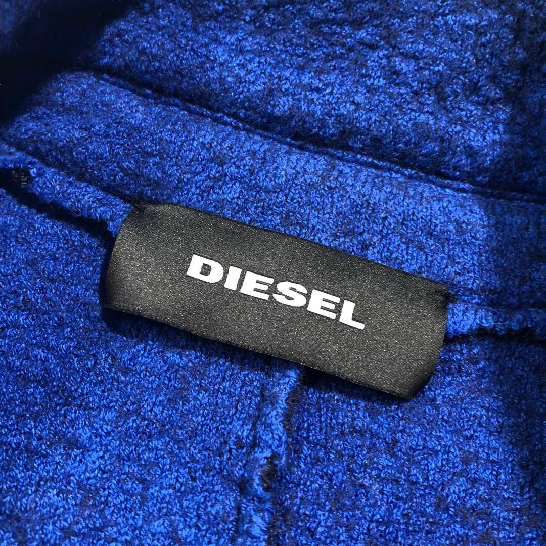 DIESEL(ディーゼル)の【美品】ディーゼル-DIESEL-ニットライダースジャケット レディースのジャケット/アウター(ライダースジャケット)の商品写真