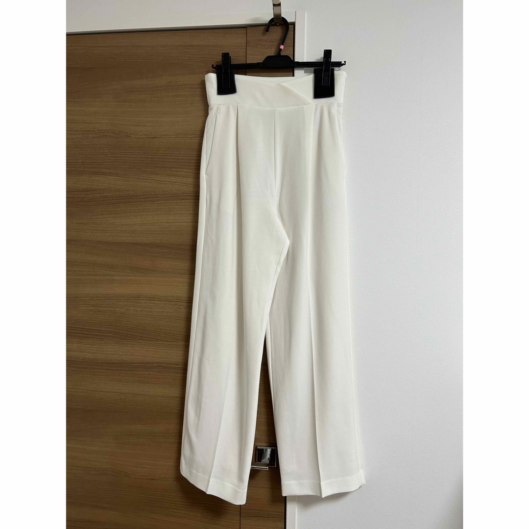 maison de Dolce オーバーラップストレートパンツ【white】 その他 maison de Dolce オーバーラップストレートパンツ【white】 その他