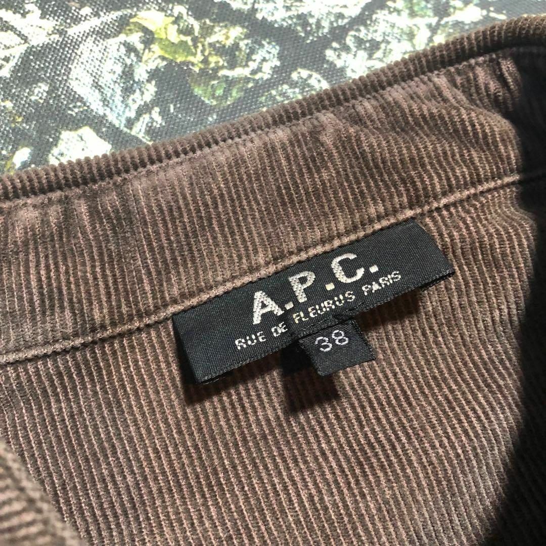 A.P.C(アーペーセー)の【美品】アーペーセー-A.P.C.-ロングコーデュロイシャツワンピース レディースのワンピース(ロングワンピース/マキシワンピース)の商品写真